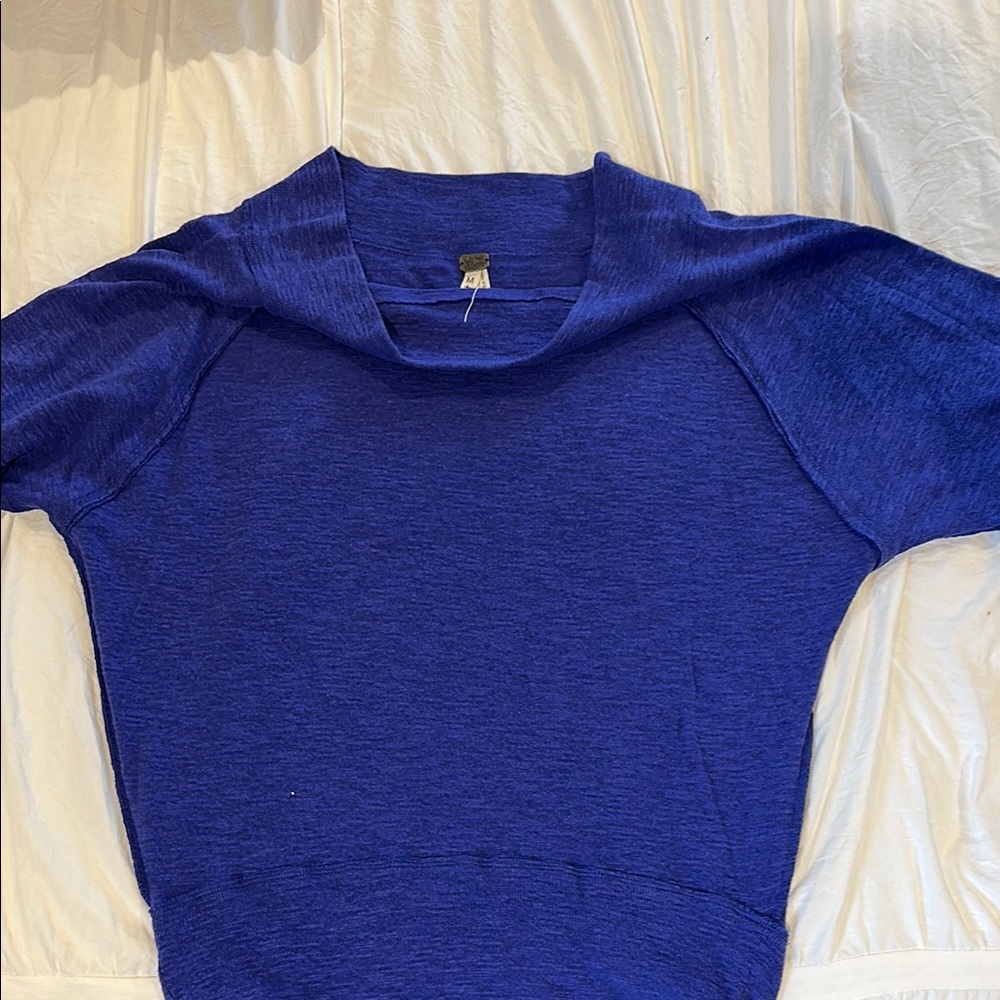 We The Free Purple Off-the Shoulder Long Sleeve Top